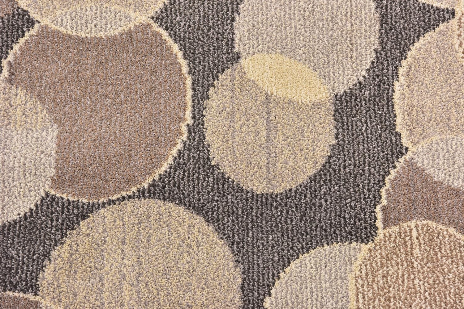 Unique Loom Chromatic Collection Modern Bokeh & Vibrant Abstract Area Rug For Any Home Décor (2' 2 x 6' 7 Runner, Gray/ Beige)