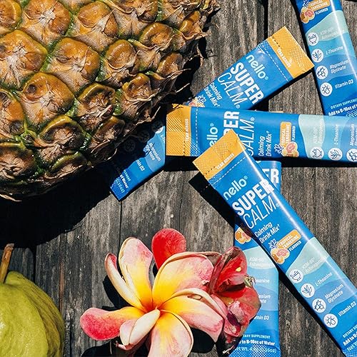 Miniatura 5 de Nello Supercalm Mezcla de Bebida en Polvo, Reductor de Cortisol* y Suplemento para Ayudar al Sueño, L Teanina, Ashwagandha Ksm-66, Glicinato de