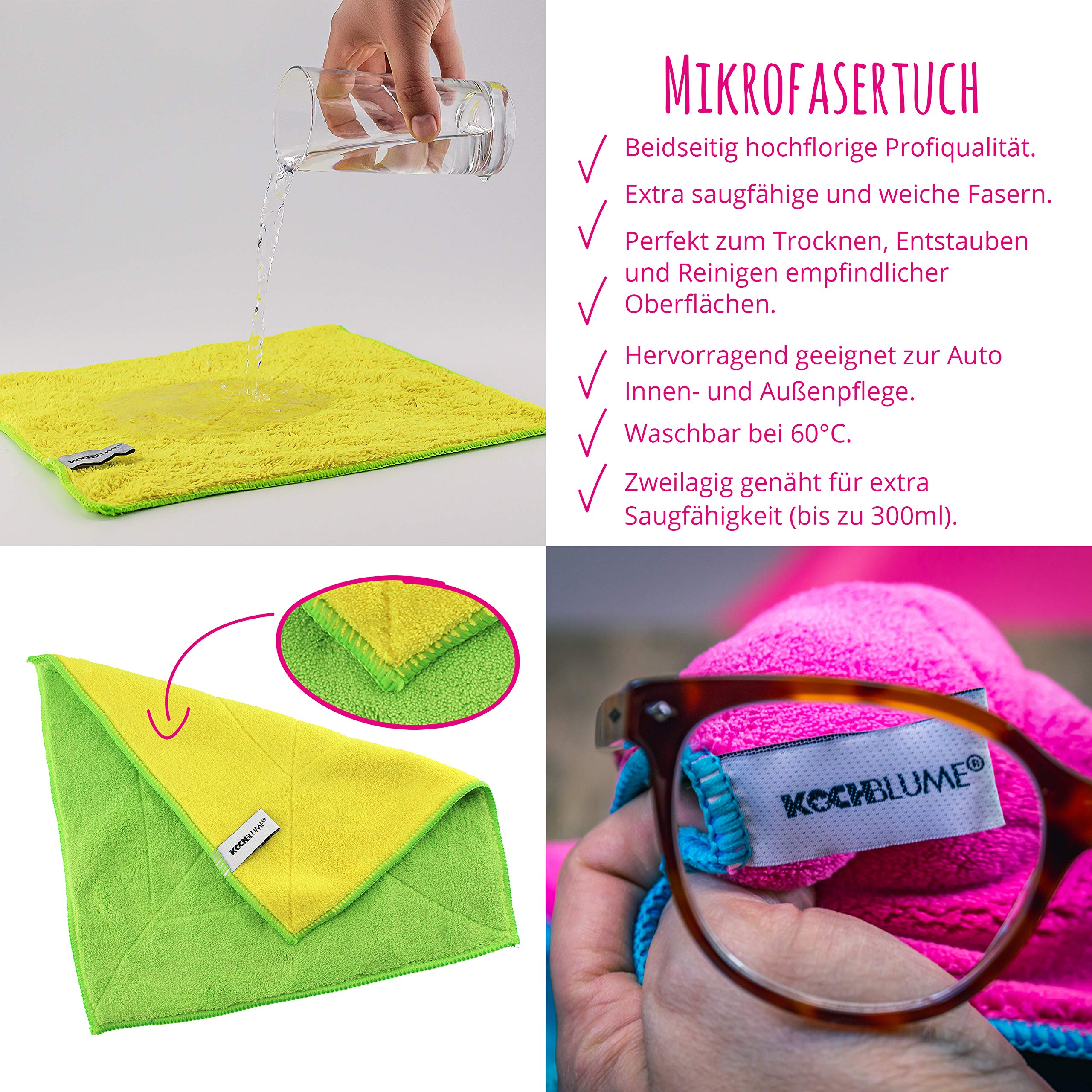 Kochblume Spar-Set für Töpfe von 14 bis 24 cm mit Microfasertuch als Set | Silikon Überkochschutz für Töpfe und Pfannen (anthrazit)