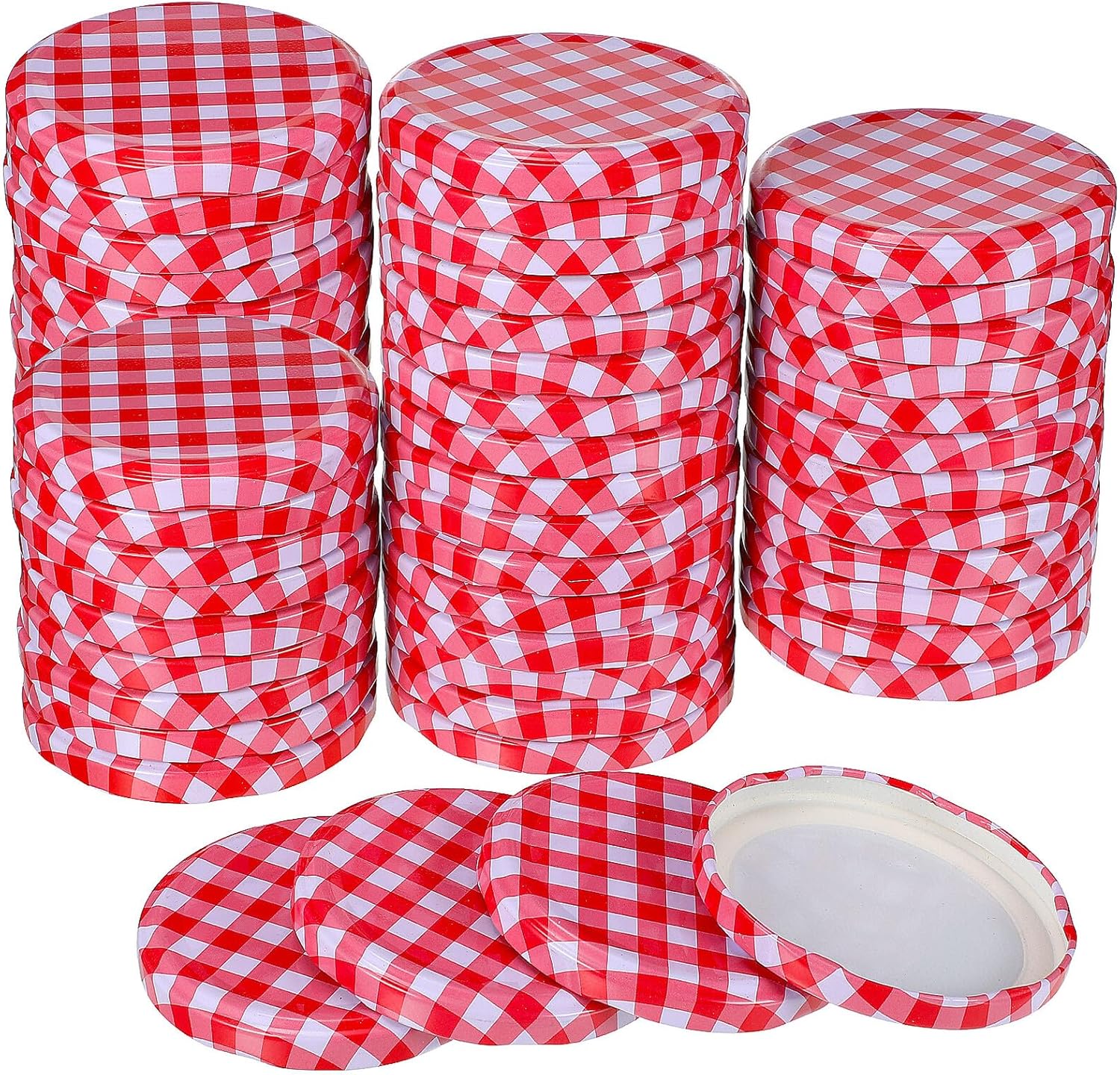 200 Pcs Wide Mouth Mason Jar Lids Metal Screw Caps Leak-proof Storage Lids for Canning Jars Kitchen Food Preservation