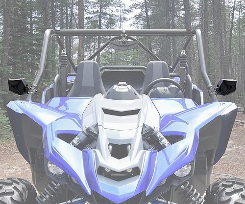 Miniatura 6 de SAUTVS Espejos laterales retrovisores ajustables para Yamaha YXZ 1000, espejos laterales traseros transparentes plegables para Yamaha YXZ 1000R