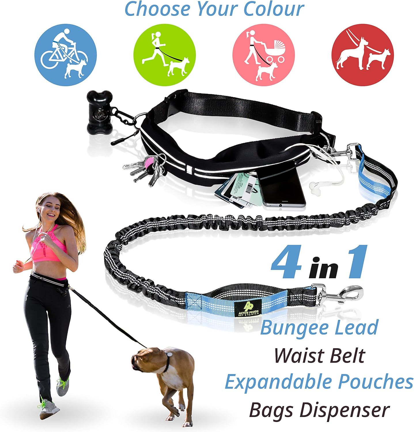 Active ProdsClearance! Premium Hands Free Dog LeadBungee Dog Lead for