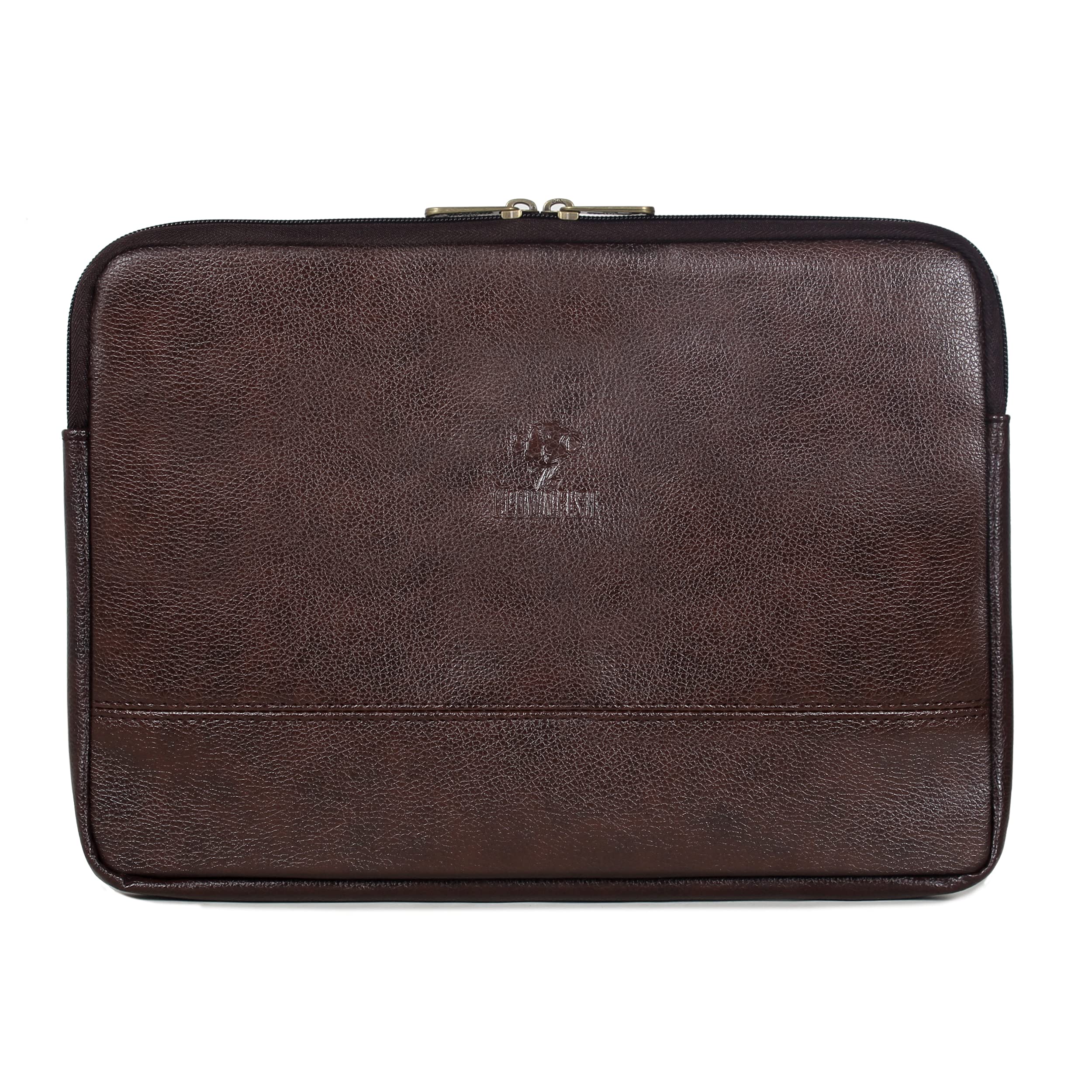 THE CLOWNFISH Pascal Faux Leather Unisex 15.6 Inch Tablet Case Laptop Bag Sleeve (Dark Brown) (B0993NC4BC) Amazon Price History, Amazon Price Tracker