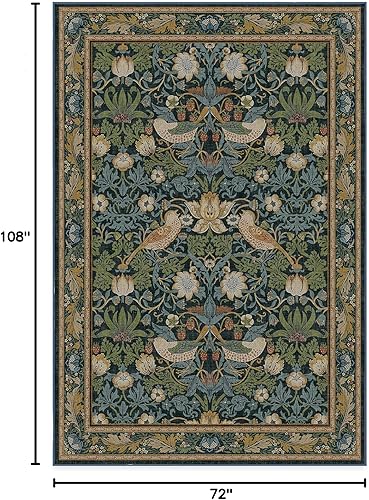 Vista 49 de RUGGABLE x Morris & Co Tapete prémium de pasillo lavable, para pasillo, cocina, entrada, sala de estar, dormitorio u oficina, con base Madreselva