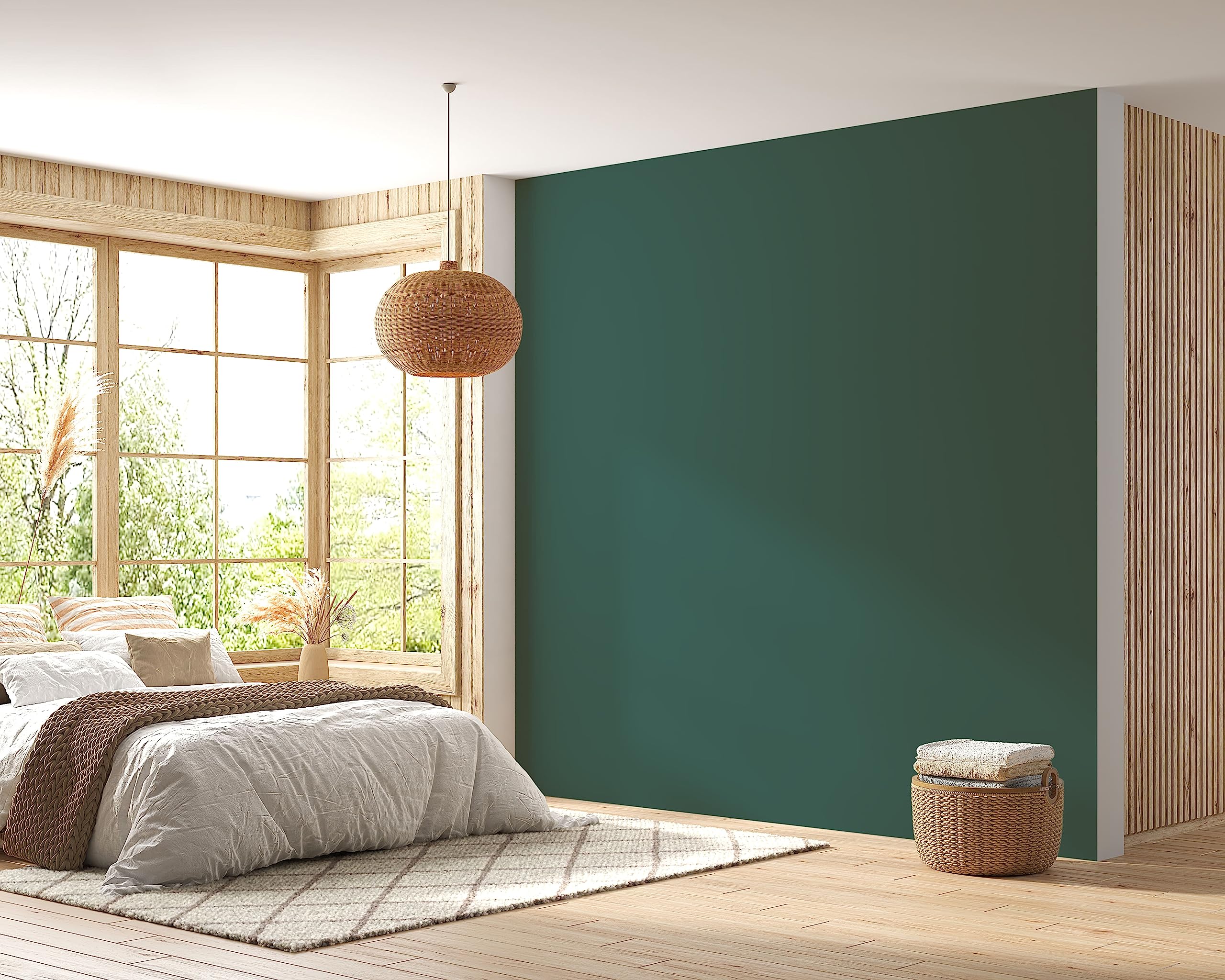 Peinture Acrylique Bleu Pétrole - Aspect Satin - Peinture Mur, Plafond, Boiserie & Balcon - Lessivable - Séchage En 30 min - COV A+ - Fabriquée En France - 5 L - BARBOUILLE