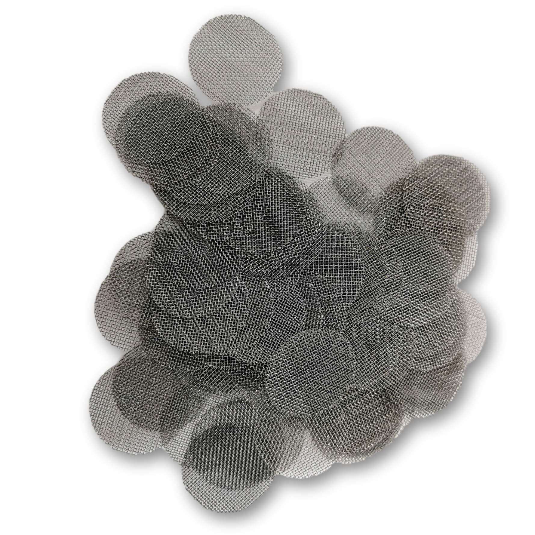 Filtri In Acciaio Inox EKNA - 100 Pezzi Da 25 Mm A Maglia Fine - Per Vaporizzatori, Pipe E Fumatori - Foto 2