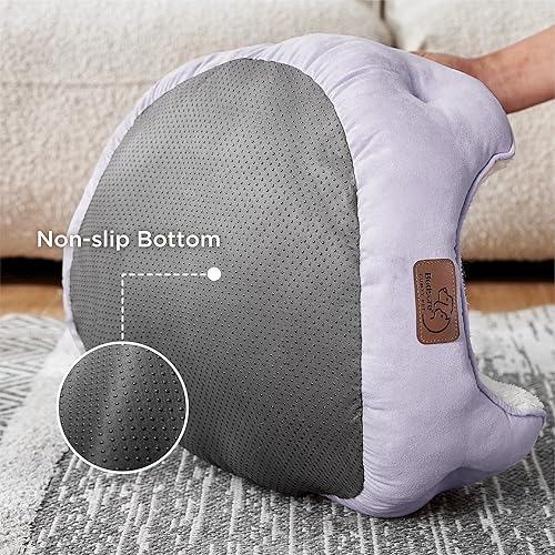 Miniatura 2 de Bedsure Camas lavables para perros, camas redondas con parte inferior antideslizante para gatos de interior, cachorros y gatitos, 25 pulgadas, lila