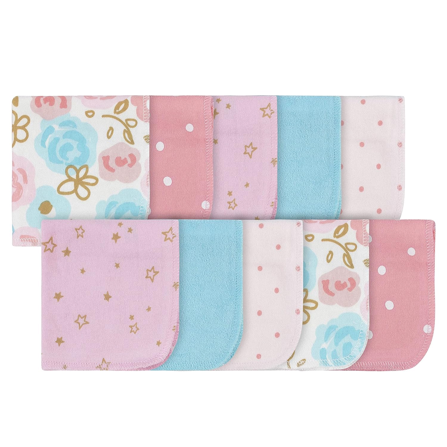 Gerber Baby 10Pack Terry Washcloths, Princess Pink, One Size Amazon