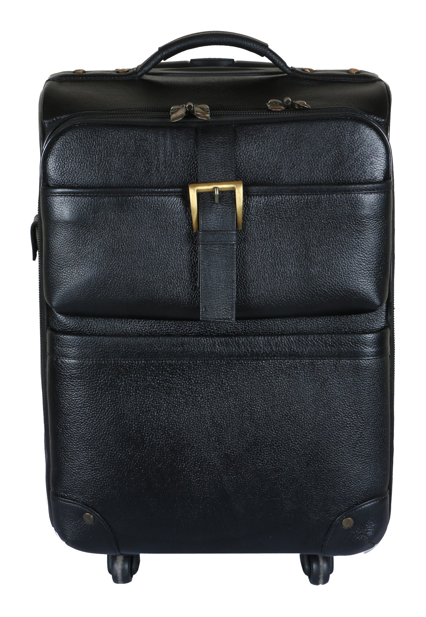 C Comfort Leather 46 Liters Black Softsided Travelling Bag