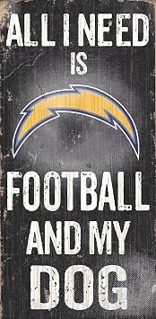 Fan Creations N0640-SDC San Diego Chargers Football and My Dog Sign, Multicolored