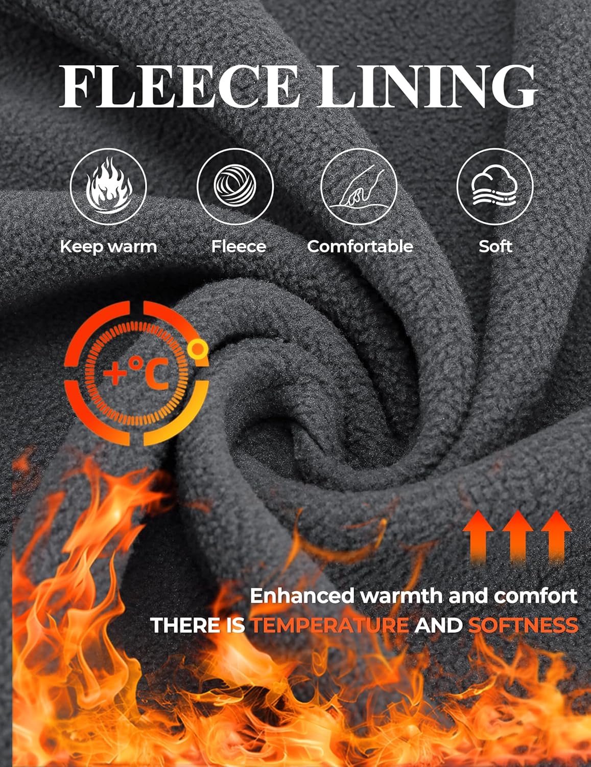 COOFANDY Men's Soft Polar Fleece Jacket Lightweight Full Zip Jackets Casual Outdoor Warm Jackets Coats with Pockets - Image 5