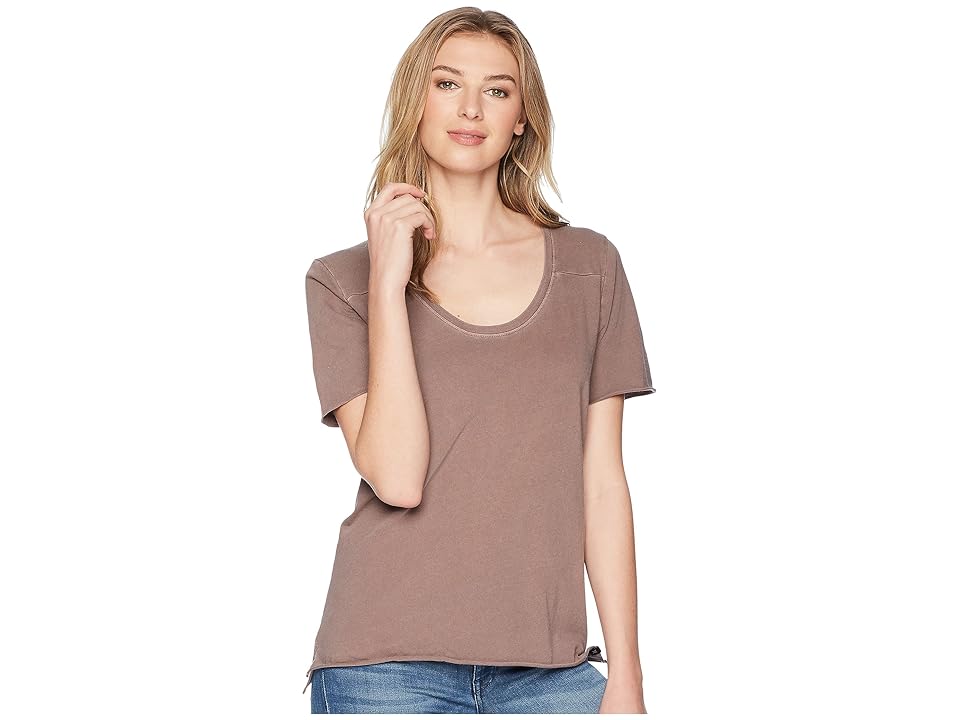 

Hurley Wash Varsity Short Sleeve Tee (Sepia Stone) Women's T Shirt, Taupe