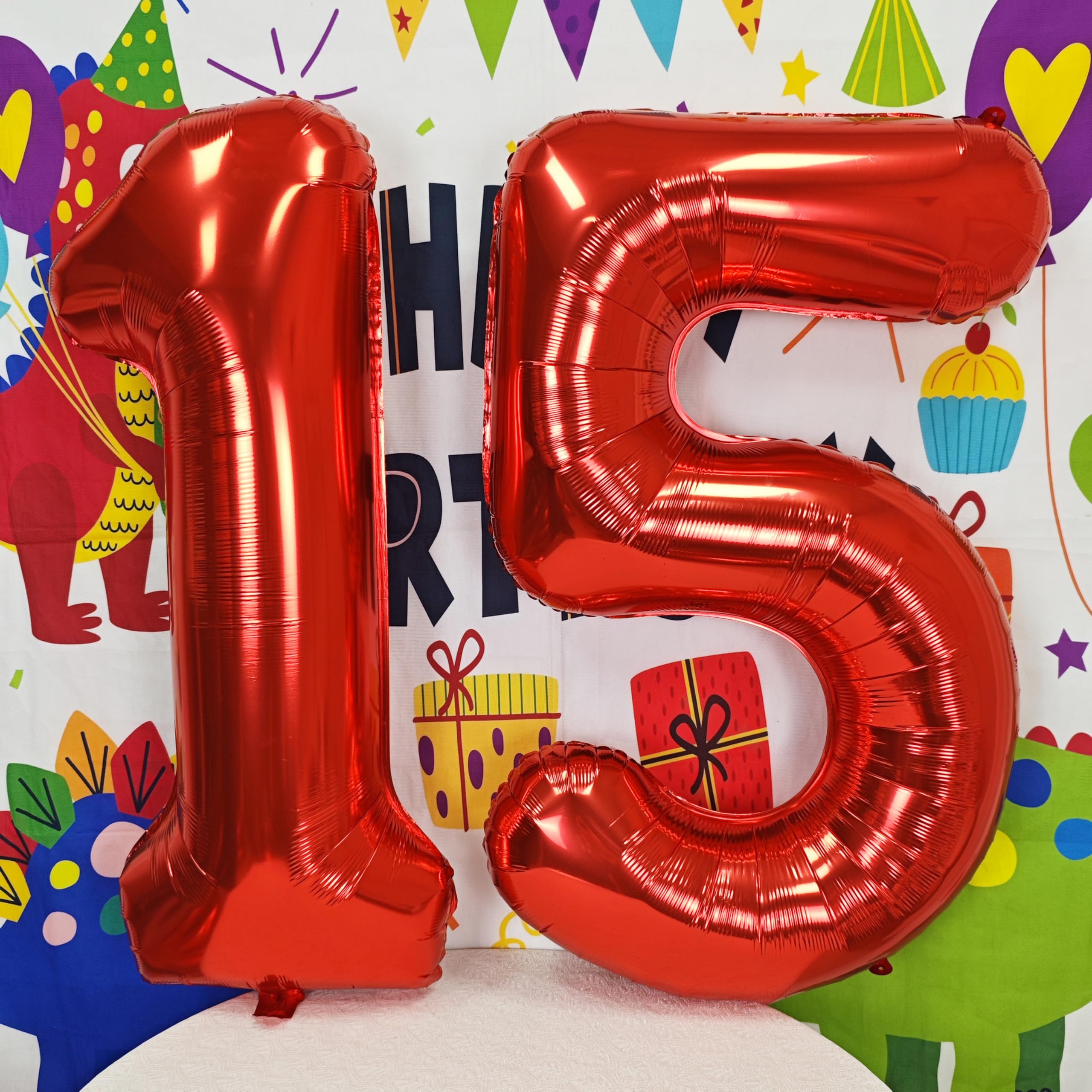 CHANGZHONG 40 Inch Red Large Numbers Birthday Party Decorations