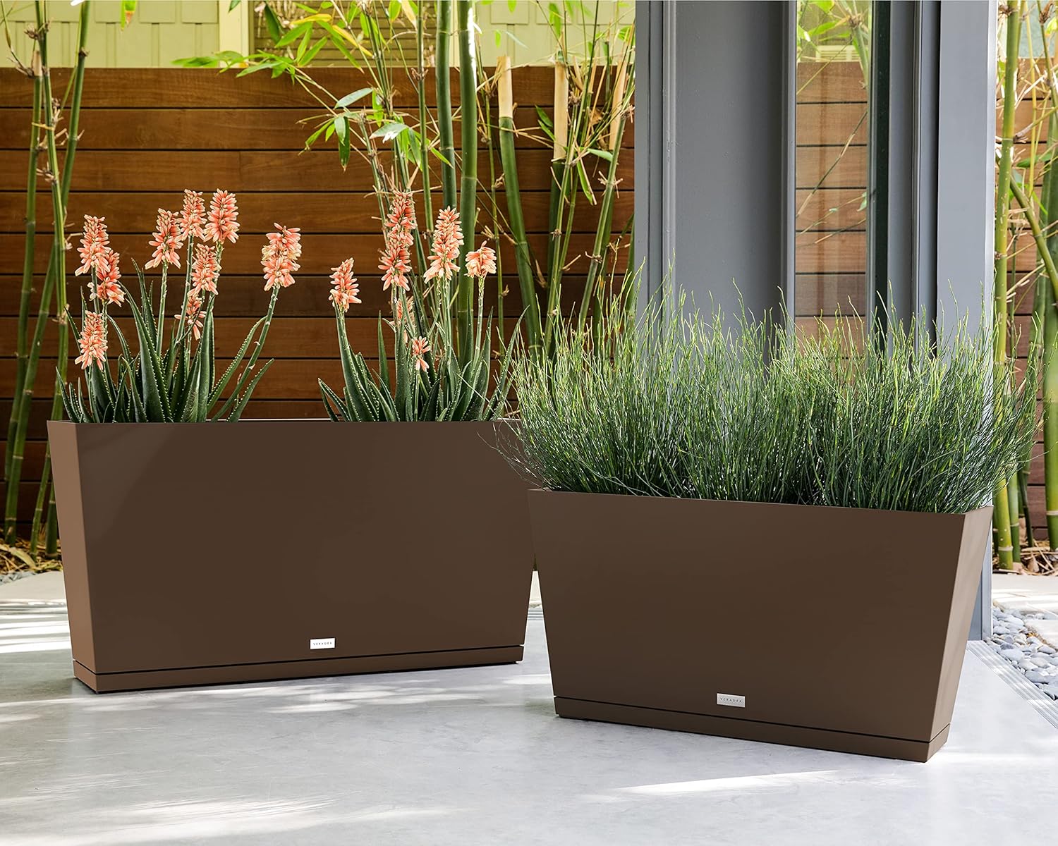 Veradek Pure Series Midori 31" Planter Espresso Tray (2 Pack)