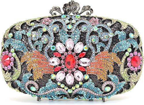 Bolso de noche de lujo del Rhinestone de las mujeres del embrague del cristal para el partido y