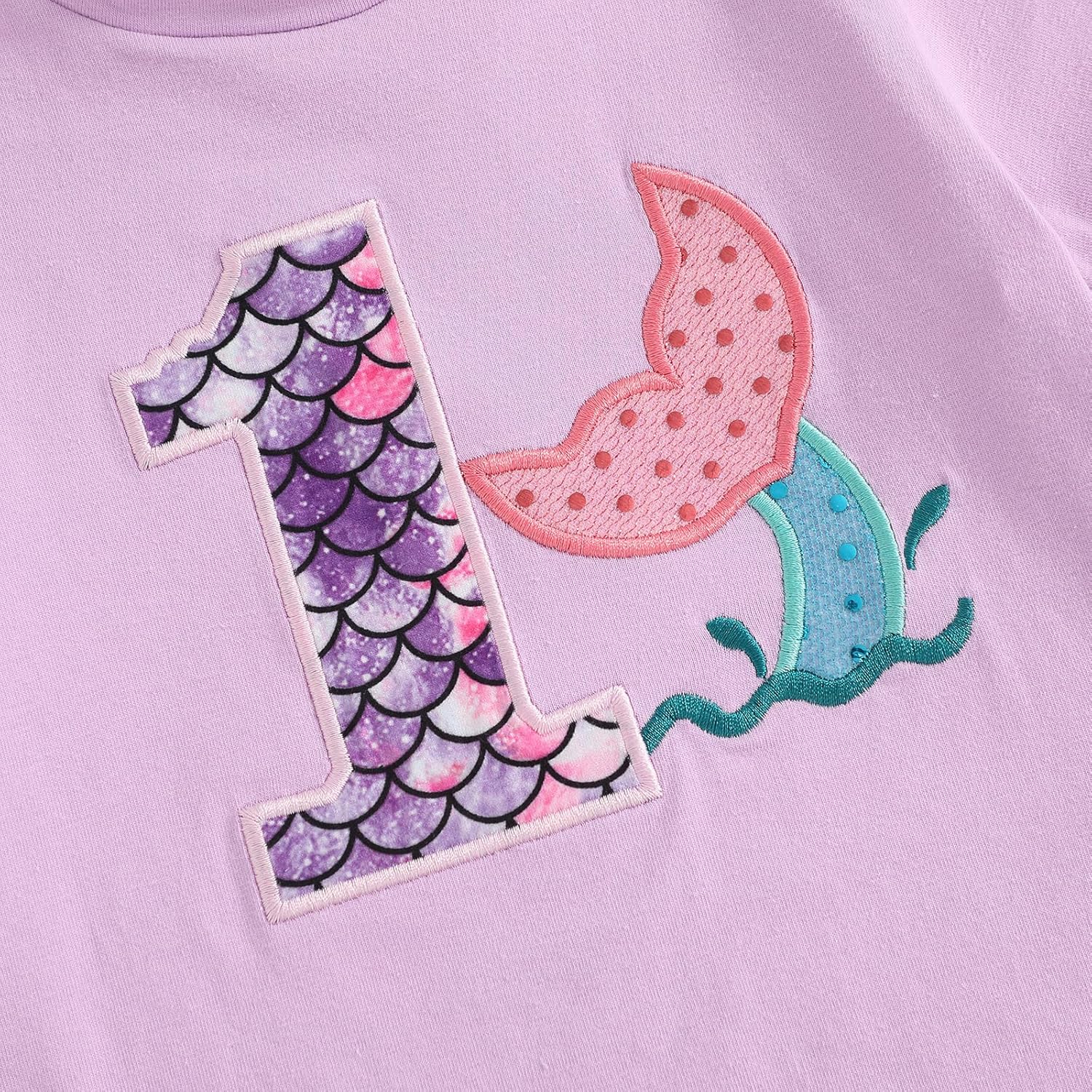 Lamuusaa Toddler Baby Girl Birthday Outfit 1st Romper 2nd/3rd/4th/5th/6th Sweatshirt Mermaid Tutu Skirts Cake Smash Outfit - Image 3