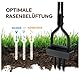 Dönges Rasenlüfter manuell - 3 Zinken aus Stahl + Kernsammelrahmen - Hand-Aerifizierer für Moosreduzierung & bessere Nährstoffaufnahme - 99cm
