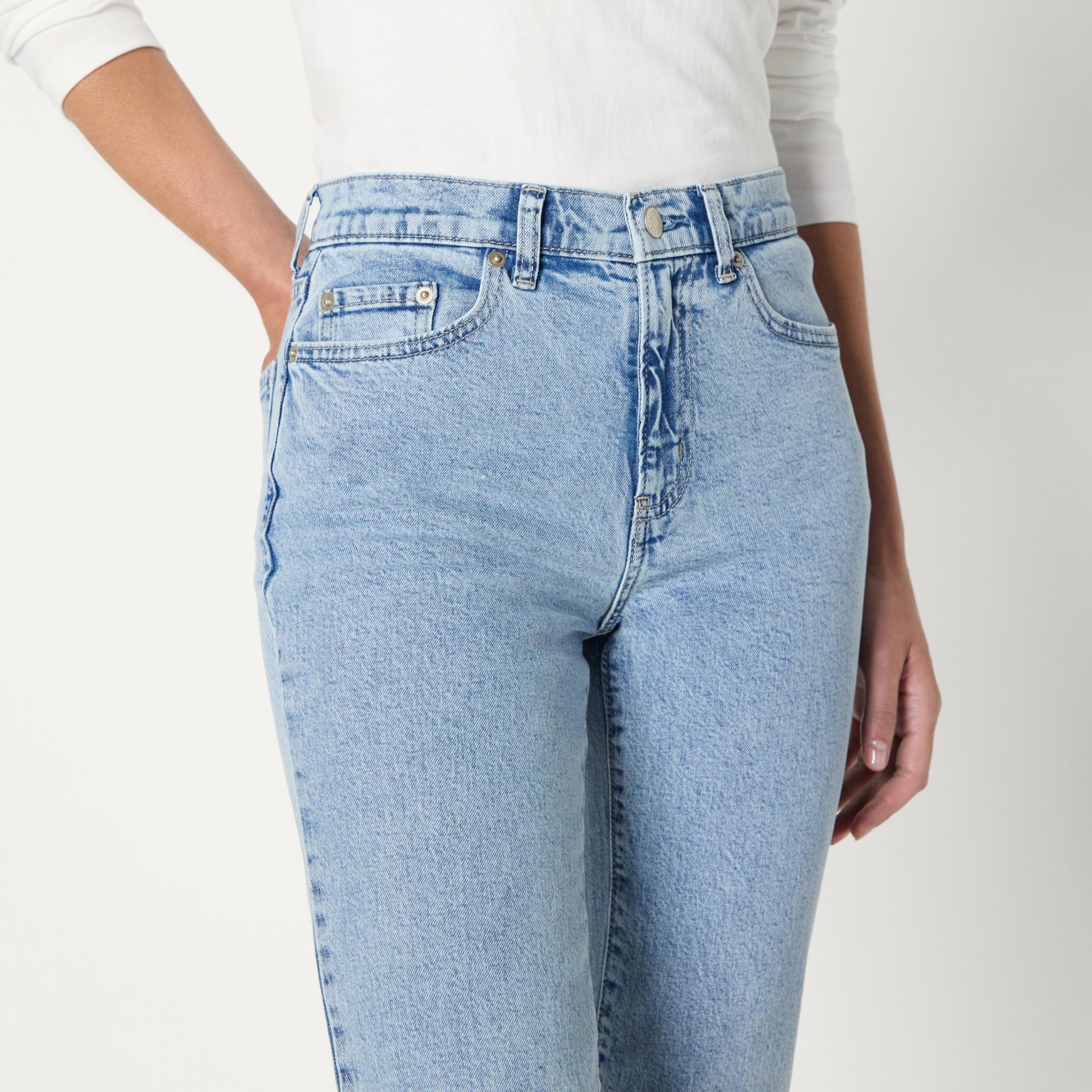 Amazon Essentials Vaqueros Rectos de Tiro Alto Mujer