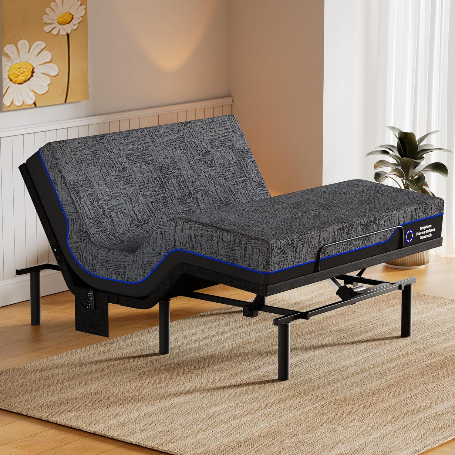 Amazon.com: Amada Queen Adjustable Bed Frame with Head & Foot Incline ...