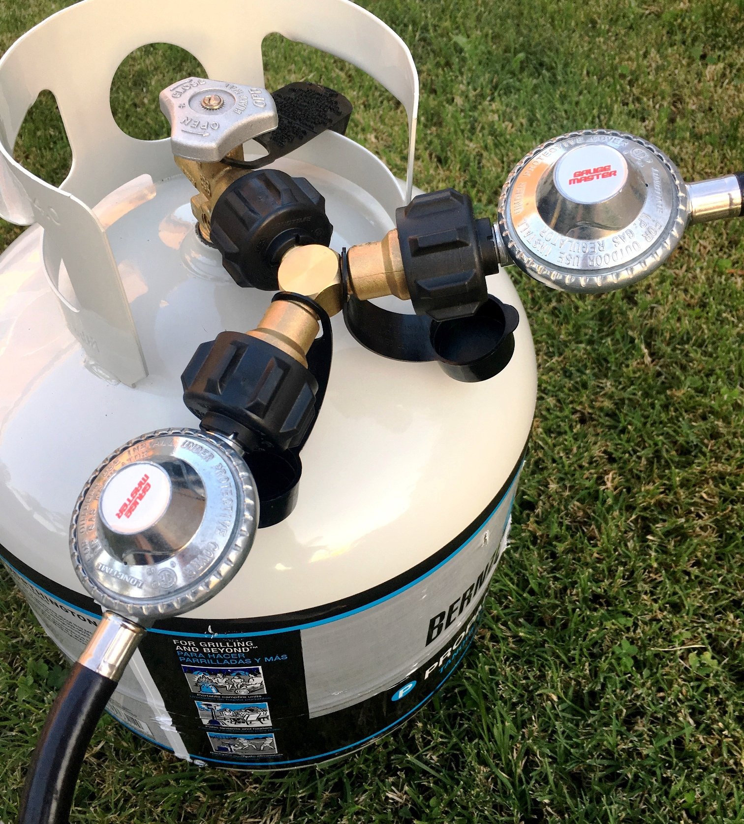 Kohree Propane Splitter, 2 Way Propane Tank Y Splitter Adapter with