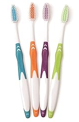 FRESHMINT Individually Wrapped Bulk Premium Toothbrushes (100 Pack), Oversized Easy Grip Rubber Handle, Soft Multi Color Nylon Bristles Perfect for Travel, Hotel, Donation
