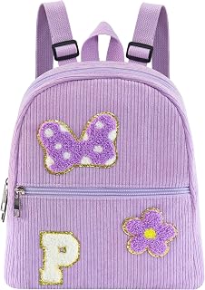 2 3 4 5 6 Year Old Girl Gifts Chenille Initial Mouse Bow Mini Backpack