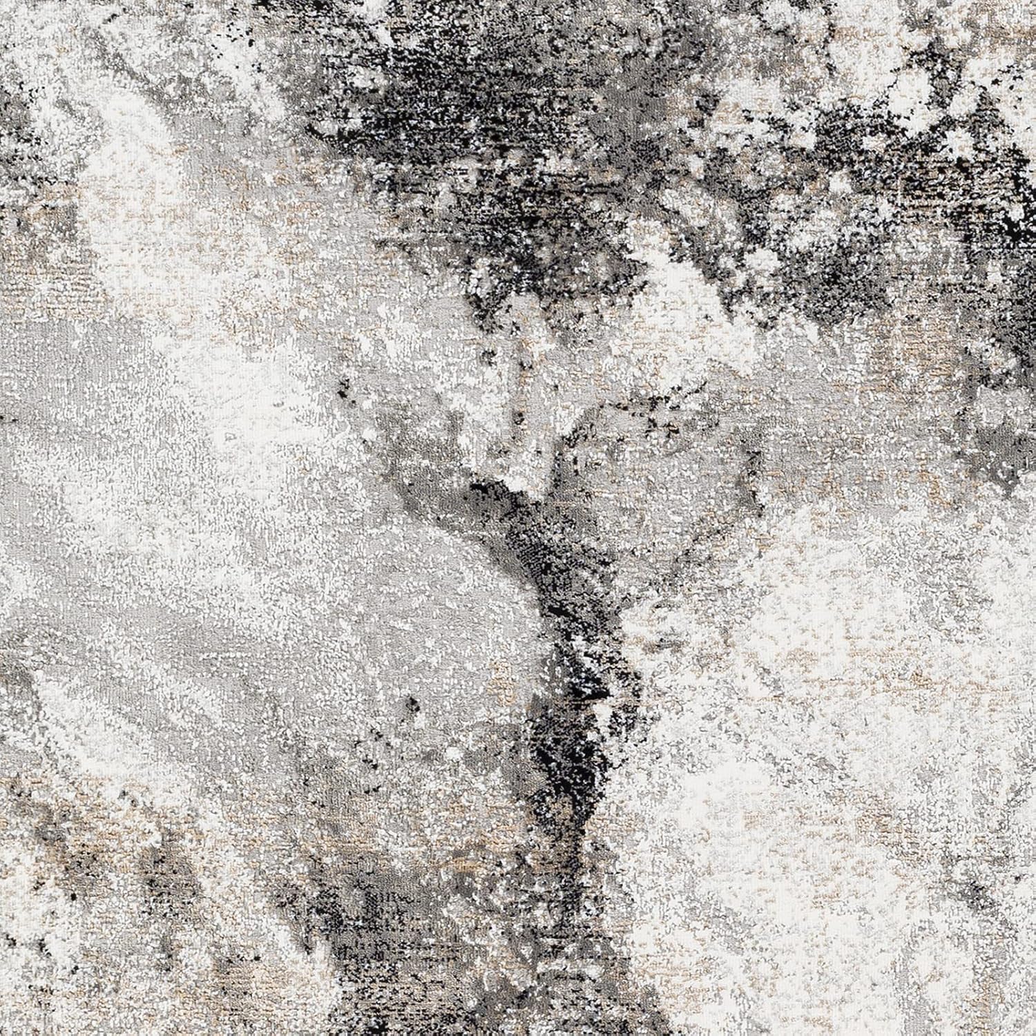 Livabliss Allegro Modern Abstract Area Rug,5'3" x 7',Light Grey