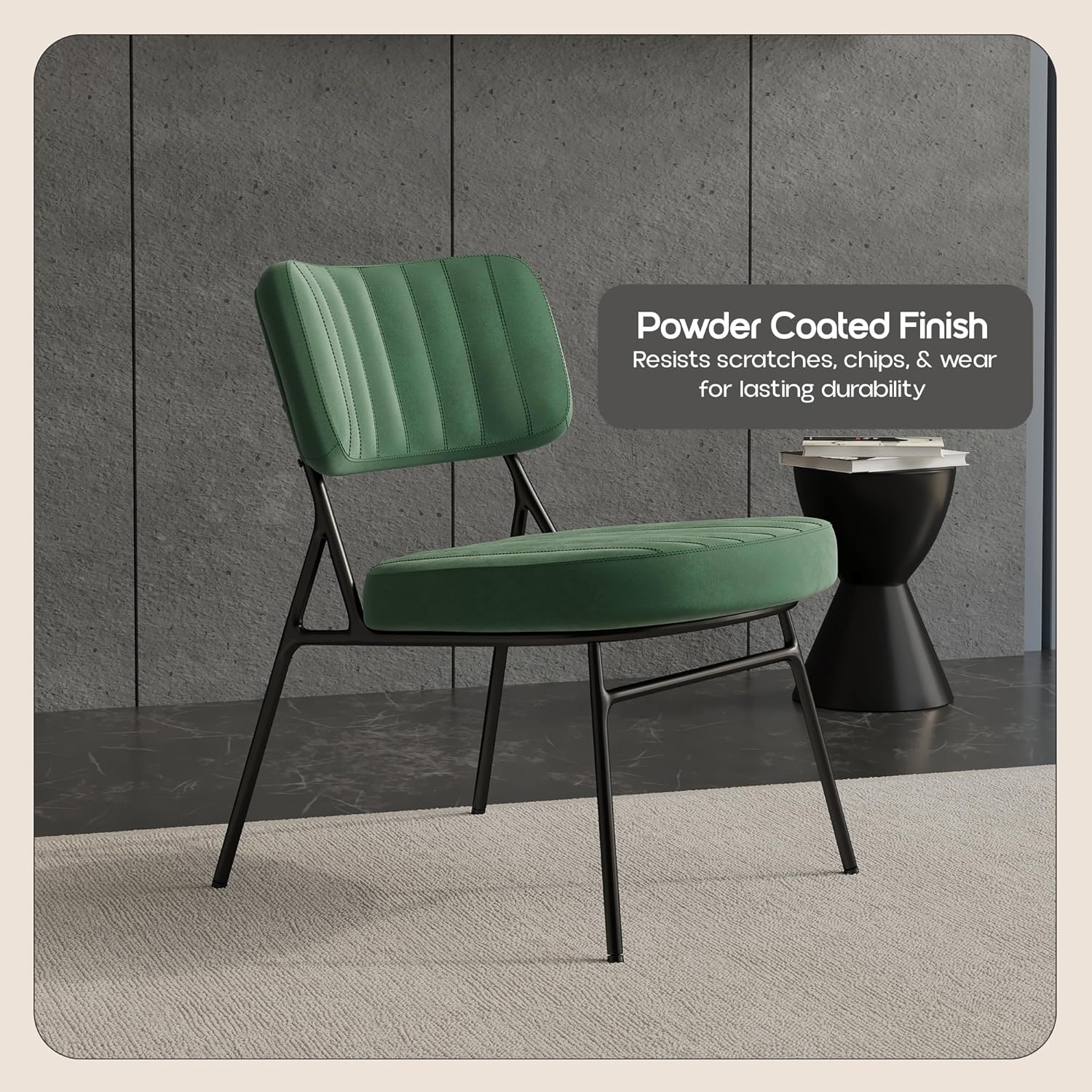 LeisureMod Marilane Velvet Accent Side Chair with Metal Frame | Elegant & Versatile Seating for Living Room, Bedroom, or Office | Stylish and Comfortable Design, Turquoise