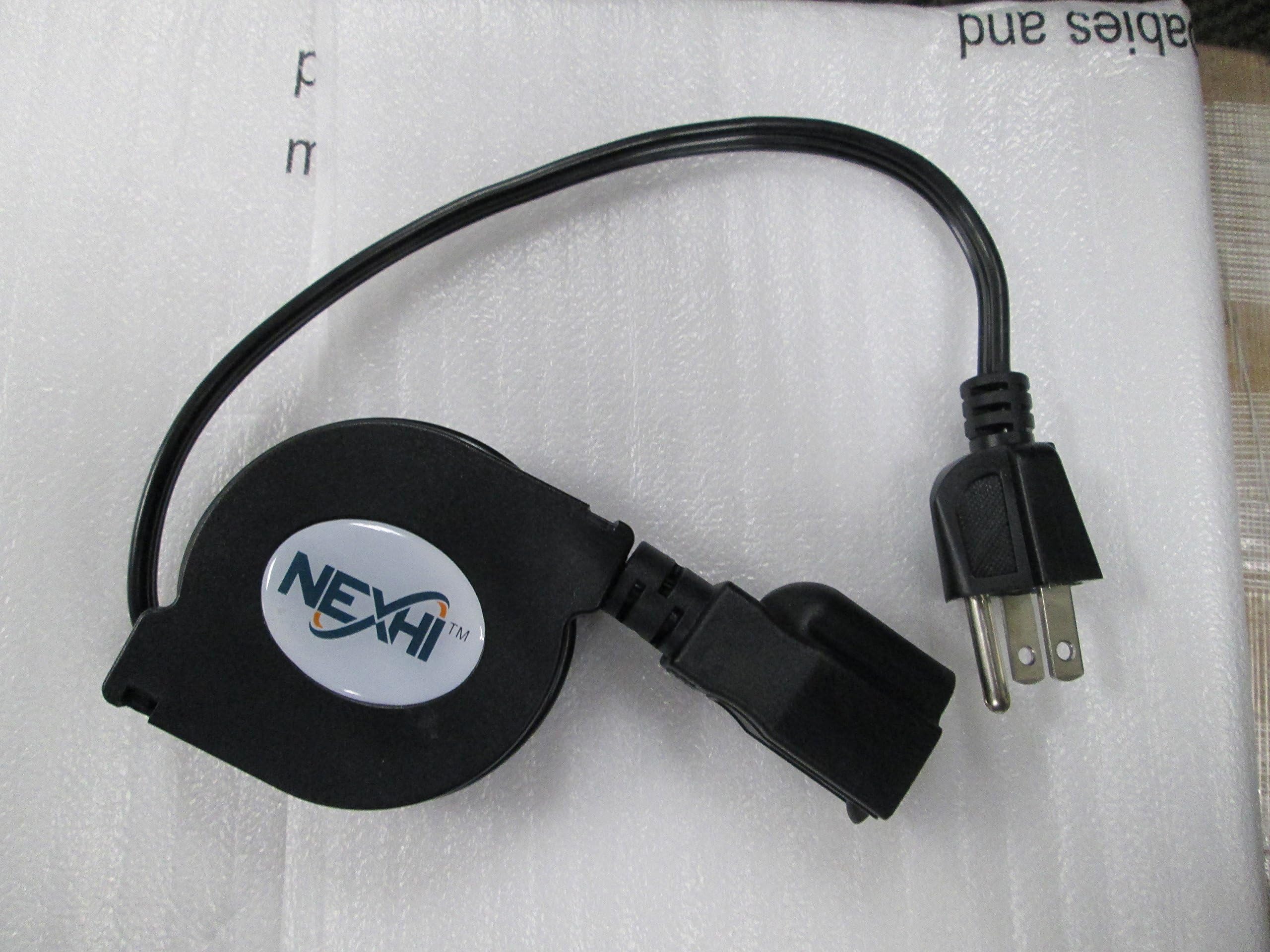 ZIP-PWR-EX1 Retractable AC Power Extension Cord (6 feet, Black)
