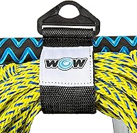 Vista 6 de WOW Sports - Cuerda de remolque para tubo de cubierta, wakeboard y esquí acuático - 70 pies - Con mango de truco