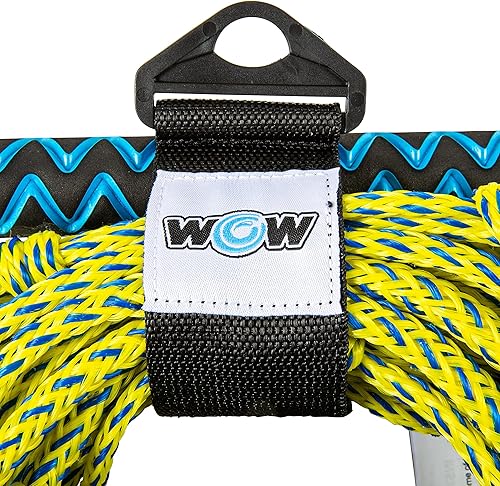 Miniatura 6 de WOW Sports - Cuerda de remolque para tubo de cubierta, wakeboard y esquí acuático - 70 pies - Con mango de truco