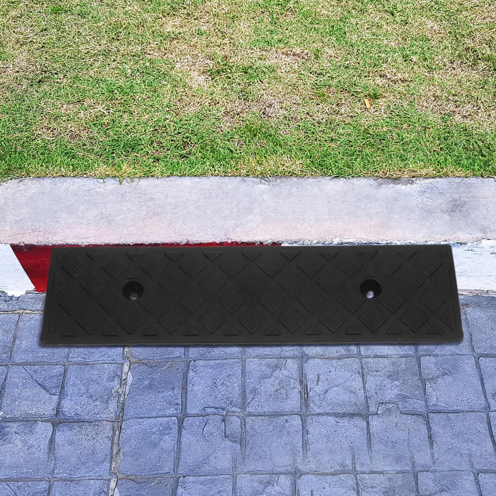 Rampas de Caucho Resistentes para Coches 2 Unidades Antideslizantes para Bordillos y Accesos de Vehículos, Diseñadas para Uso en Entradas y Rampas de Garaje