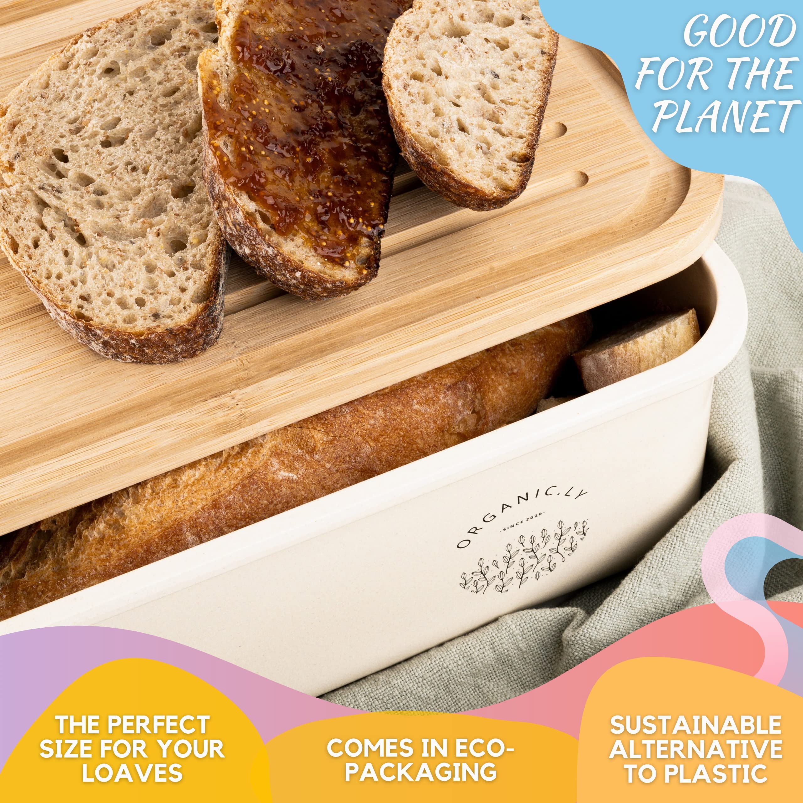 White Bread Box Kitchen Countertop Large Bread Storage Container Bread