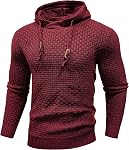Zaitun Sweatshirt à capuche Homme manches longues Sweater à cape tricotée
