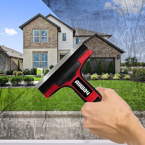 Miniatura 3 de ALLWAY GTS-G Rascador de vidrio y azulejos de agarre suave con protector de hoja a presión, 4 , negro