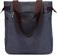 Vista 3 de KAUKKO Women Canvas Handbag Shoulder Bag Cat Big Tote Bag