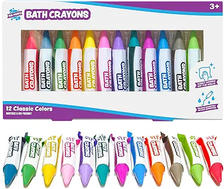 Smooth™ Bath Crayons Bath Toy, 12 Pack |...