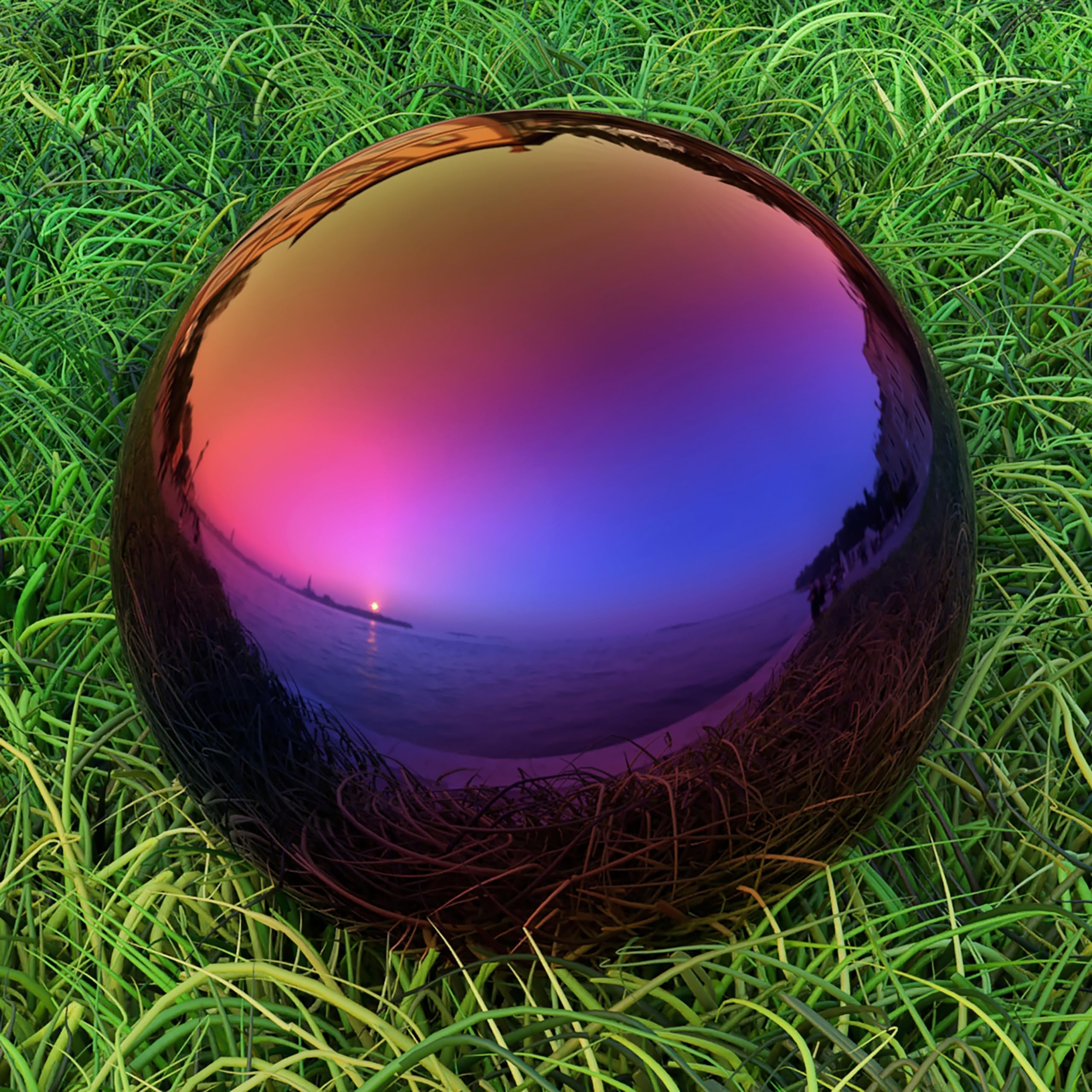 Garden Globe 2-Pack Stainless Steel - 4\ Mirror Finish S (Rainbow Reflective) Gazing Balls Garden Globe 2-Pack Stainless Steel - 4\ Mirror Finish S (Rainbow Reflective) Gazing Balls