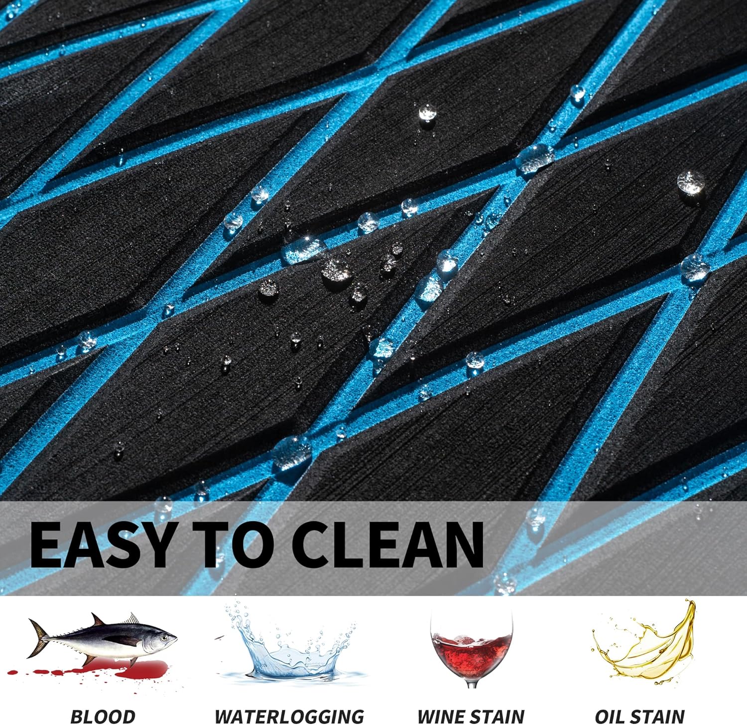 Fullfire Boat Flooring - EVA Foam Boat Decking - Marine Mat Self-Adhesive Flooring Sheet Marine Carpet for Motorboat Yacht Kayak RV
