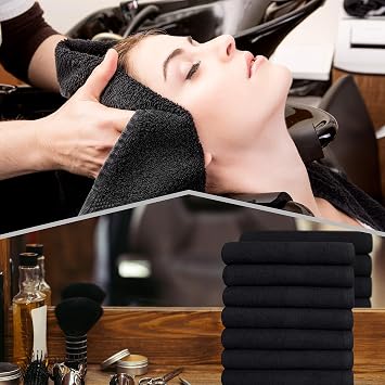 GREEN LIFESTYLE 24 Pack Black Pack Hand Towels 16 x 27 Premium Spa Quality, Super Soft and Absorbent for Gym, Pool, Spa, Salon and Home