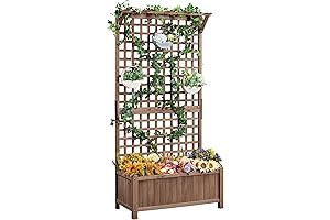 Yaheetech 72" Outdoor Planter With Trellis