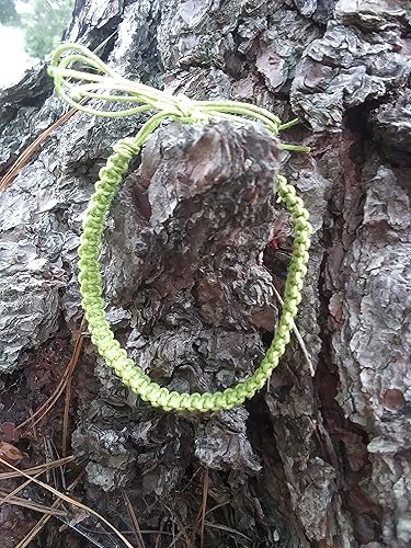 Miniatura 3 de BEACH HEMP JEWELRY Lime Green Hemp Anklet Bracelet Adjustable for Women Men Teen Girls Handmade In USA