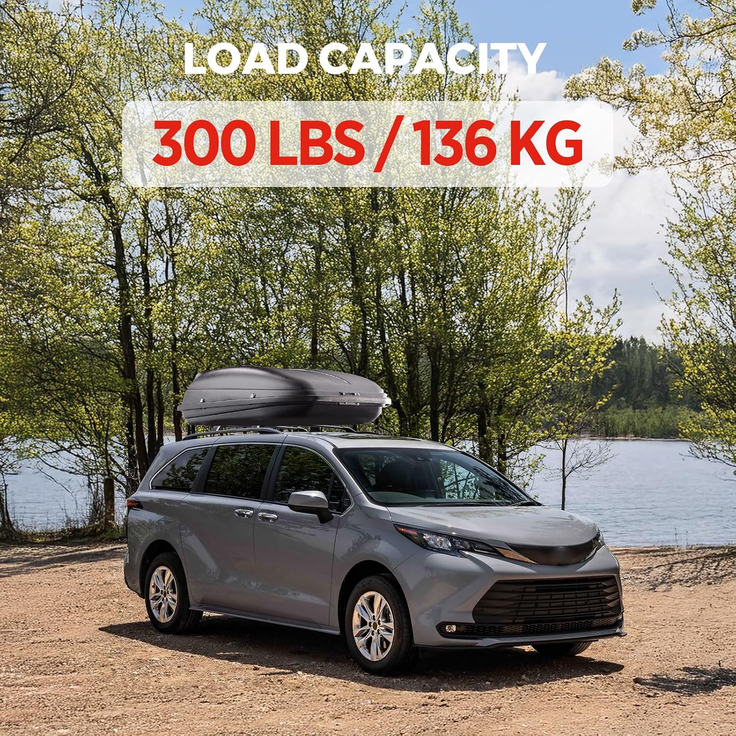 330LBS T-Slot Roof Rack Cross Bars Compatible with Toyota Sienna 2021-2025 | with Side Rails Not for XSE 2021LE 2022LE, Lockable Aluminum Crossbars, Anti-Theft Rooftop Cargo Carrier for Bike, Kayak