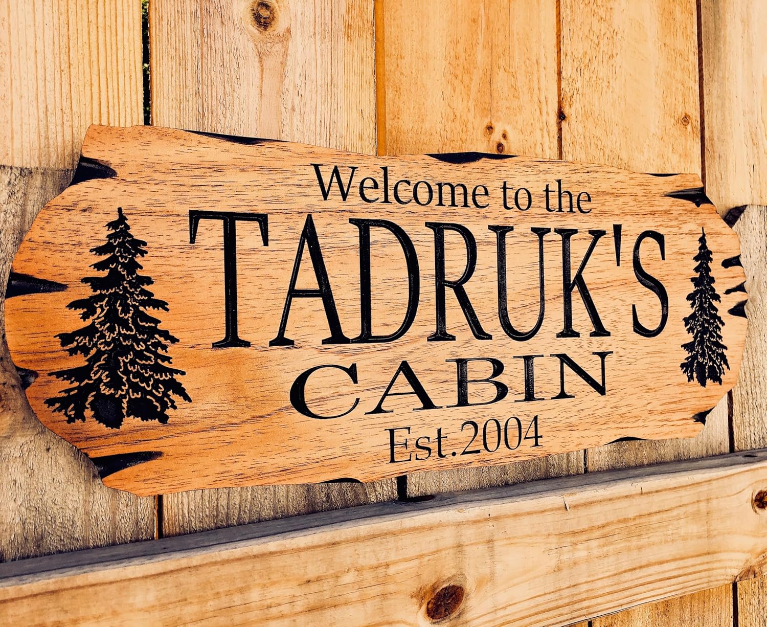 Custom wooden Sign, Personalized Wood Signs, Wood Signs Personalized, Custom CAbin Signs (NOONAN STYLE)