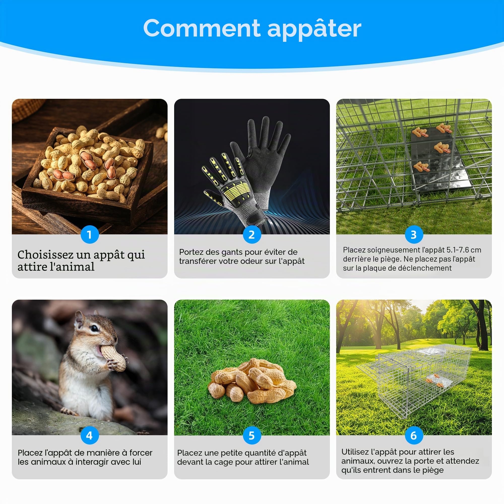 Pièges à Chat - Piège Animalier Vivant - Piège de Capture Animaux sans Cruauté, Pliable, Grand piège à martre pour Chat, Renard, Rat - 79 x 33 x 28 cm