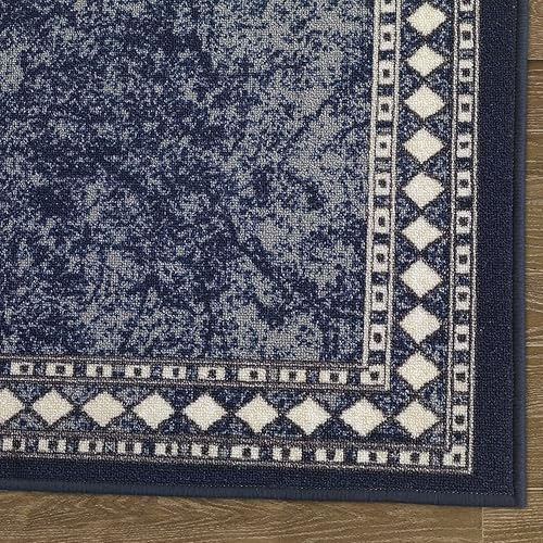 Miniatura 129 de Antep Rugs Alfombras modernas con bordes de 2 x 7 pies antideslizantes (antideslizante) de perfil bajo con parte trasera de goma para interiores