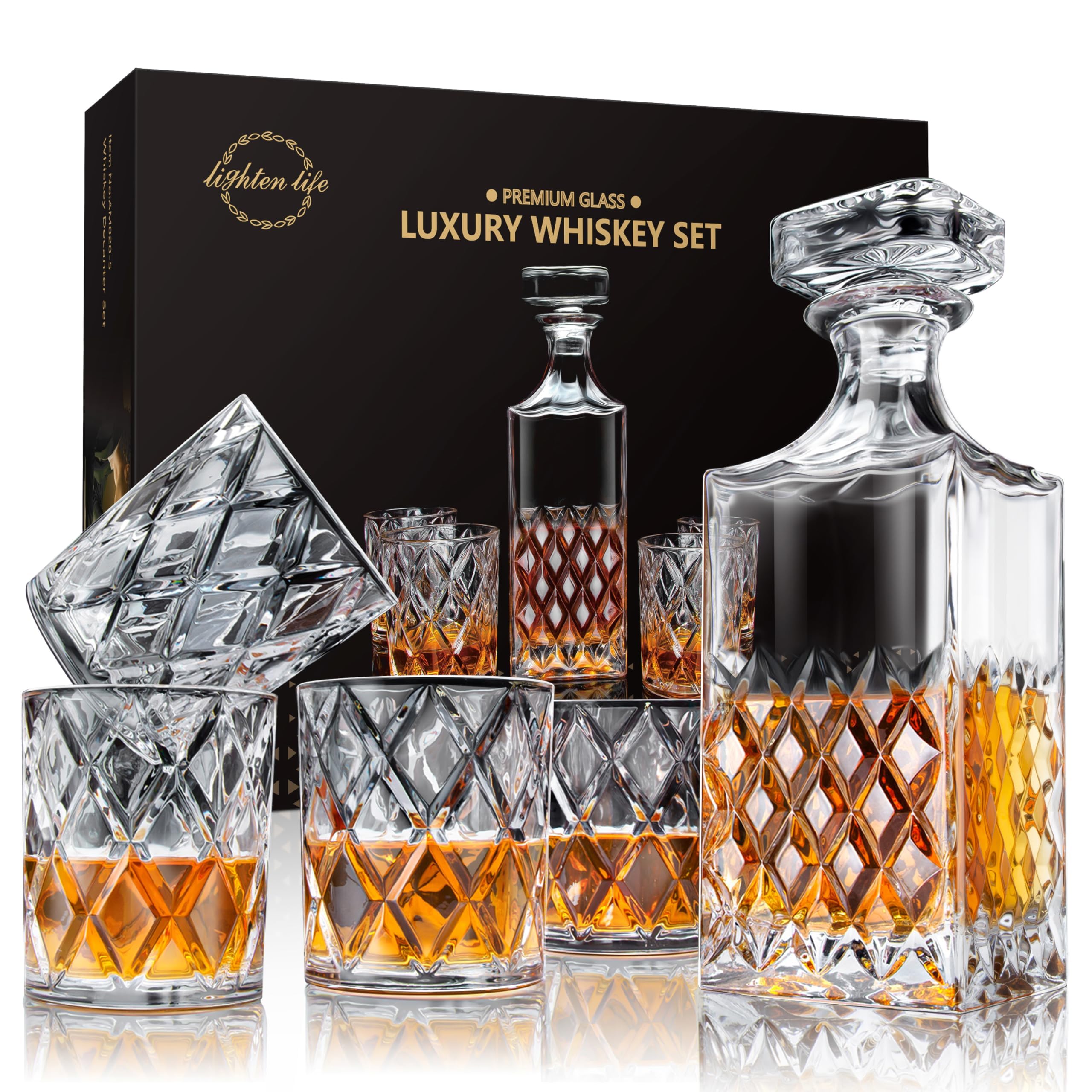 LIGHTEN LIFE Whiskey Decanter Set