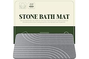 Stone Bath Mat for Quick Drying, Non-Slip Diatomaceouss Earth Bathroom Rug