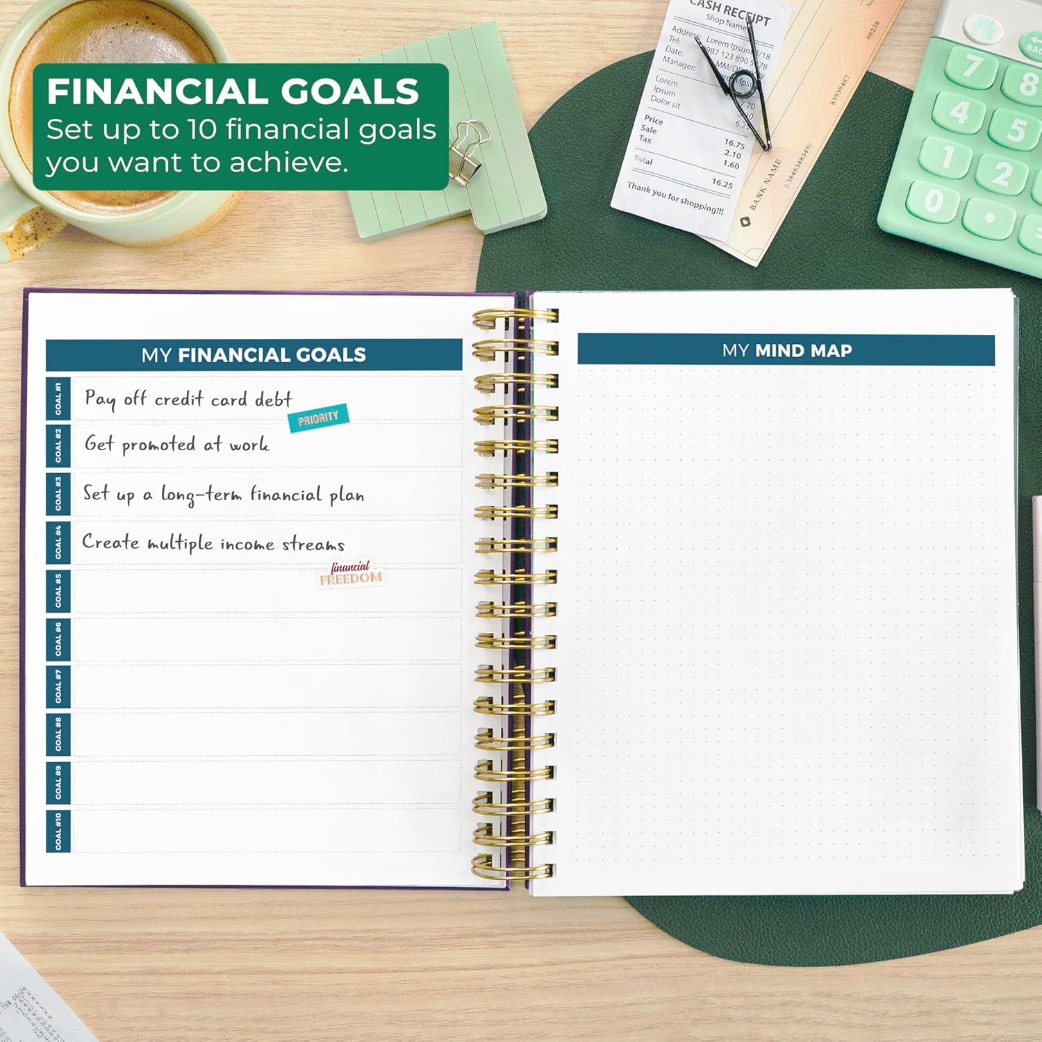 Clever Fox Budget Planner & Monthly Bill Organizer With Pockets. Expense Tracker, Budgeting Journal & Financial Book. Large, 8x9.5" (Purple)