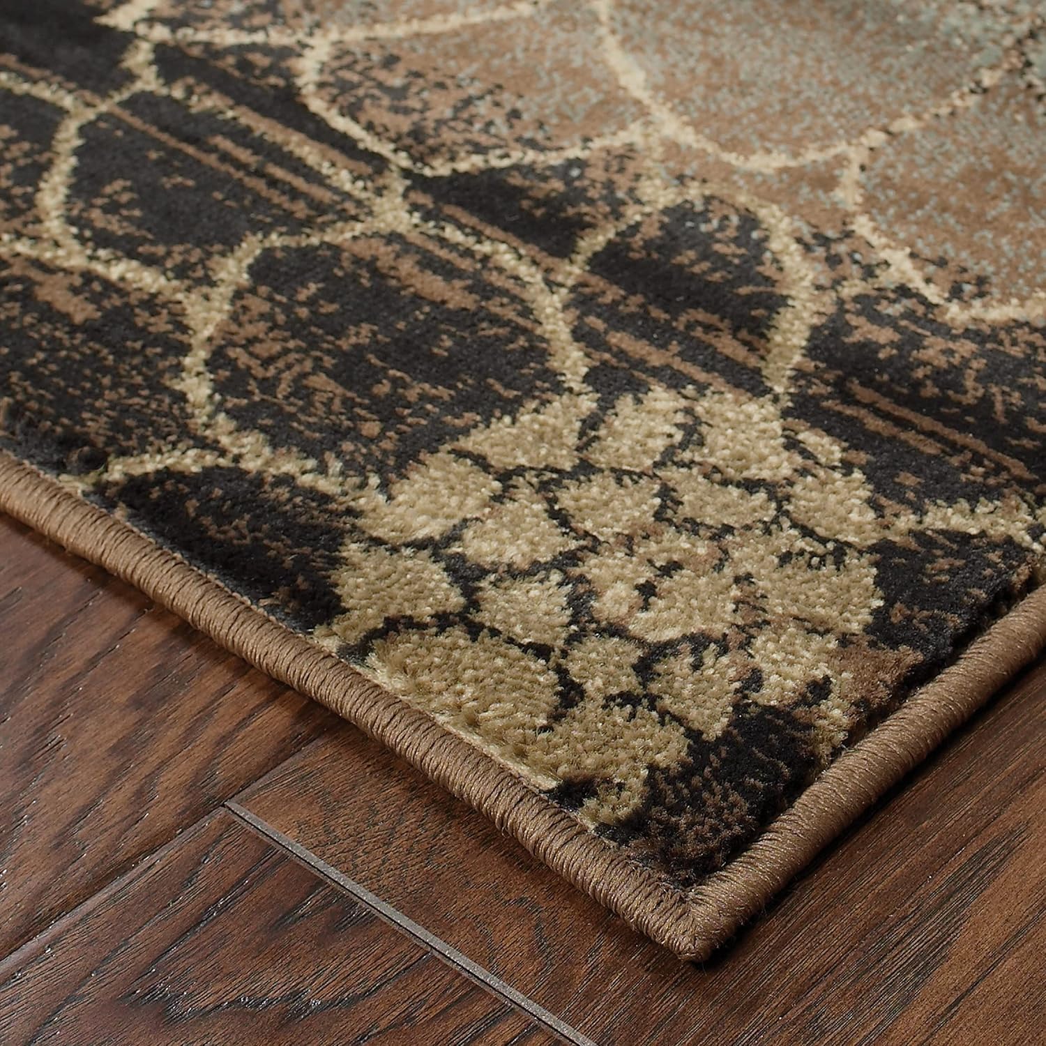 Oriental Weavers Hudson 074A1 Area Rug, 1'10" x 3'3", Brown